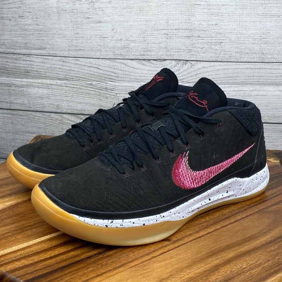 Nike Kobe Mamba A.D. Mid Black Pink Gum Basketball Shoe 922482-006 Men’s 12 - Picture 2 of 12